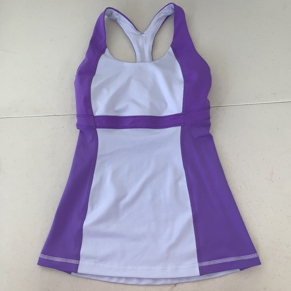 Lululemon Run Fast Track Tank in Cool Breeze/Power Purple Size 2 Lavender